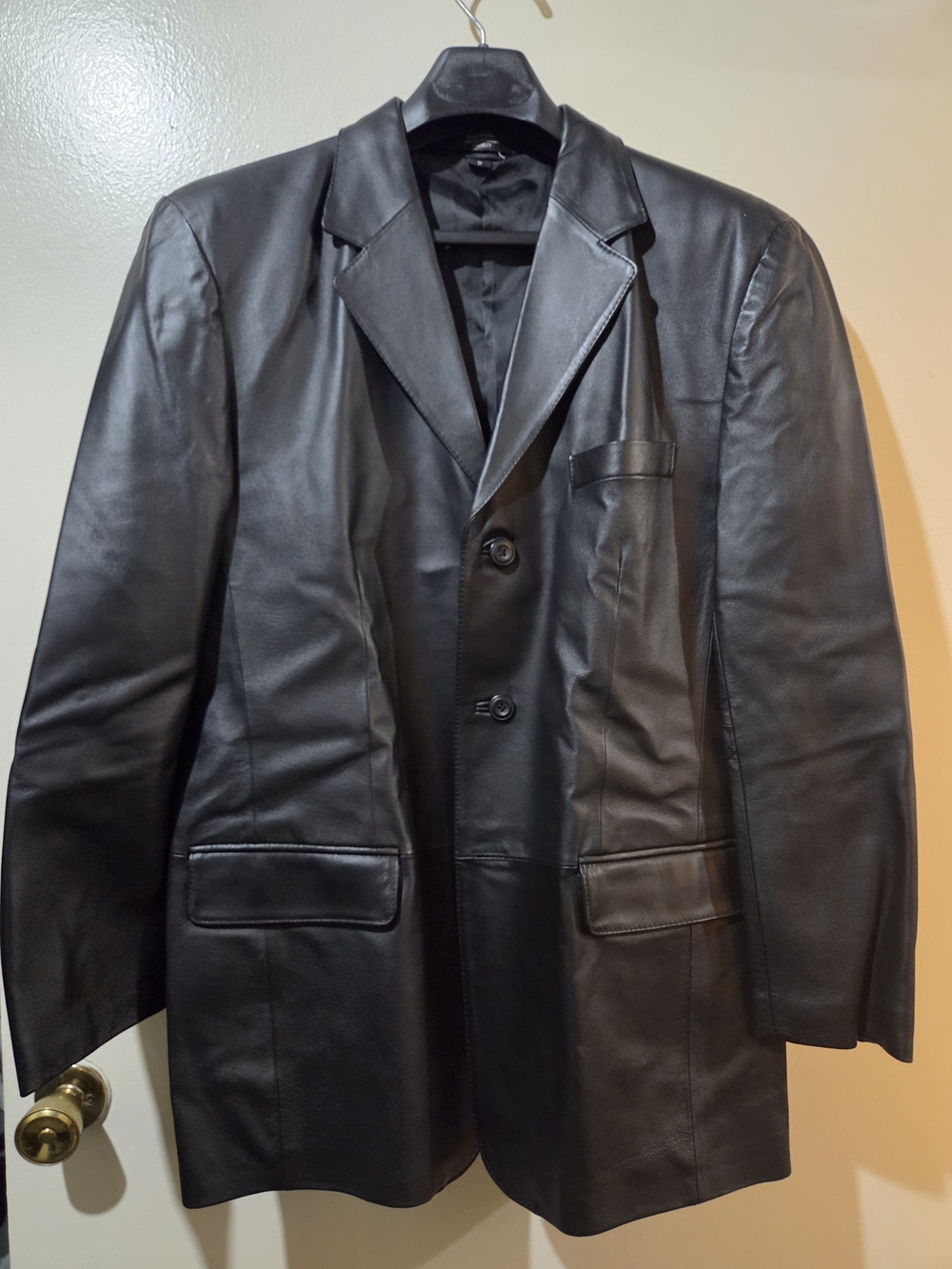 J. Ferrar Men's Medium Leather Blazer